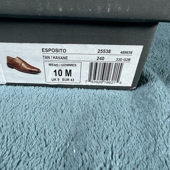 Stacy Adams Esposito Cap Toe Oxford Shoes Animal Print Tan Men\'s‎ Size 10 M New main image 7